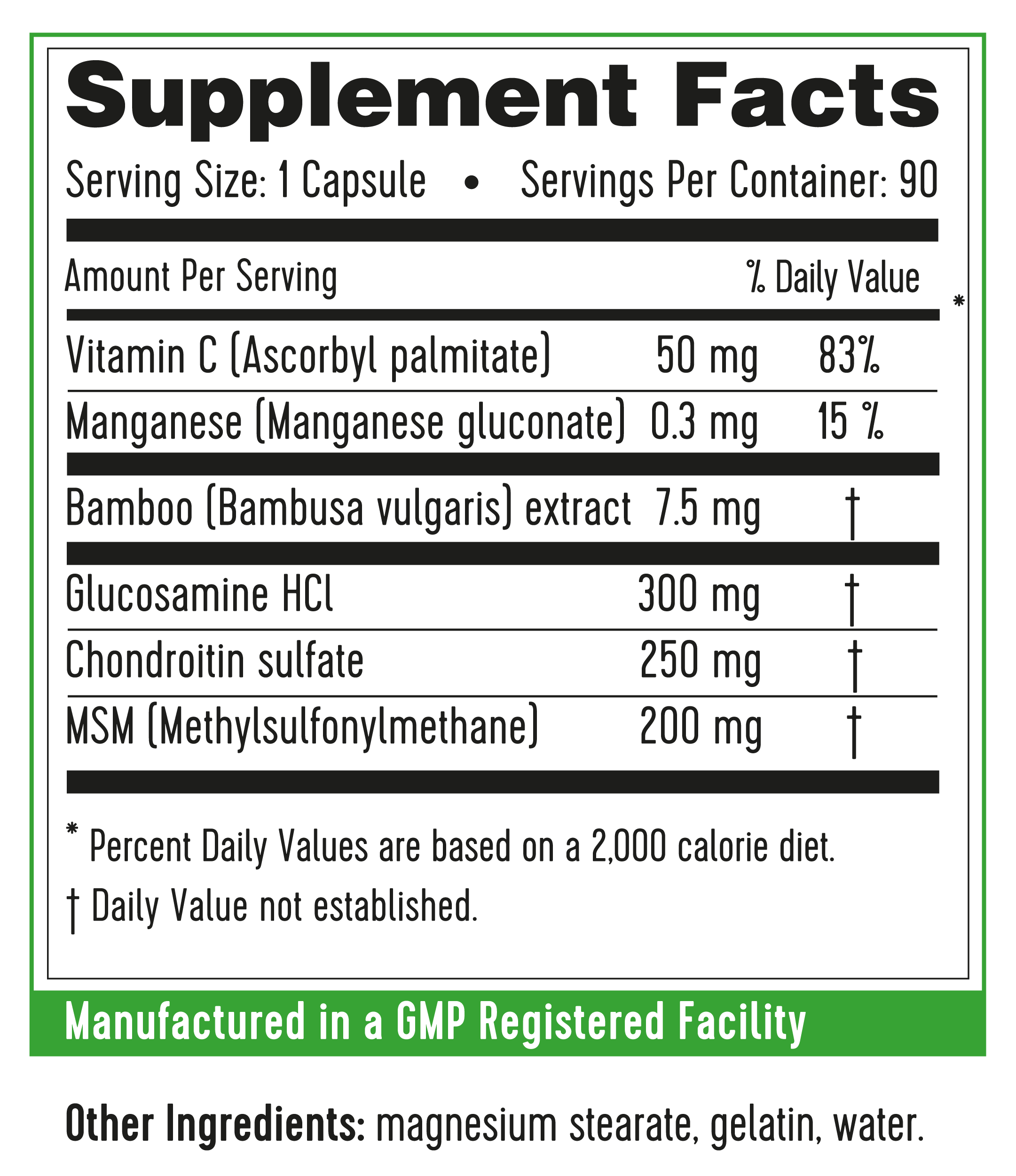 Supplement Label